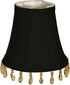 Royal Designs, Inc. CS-315B-BLK/WH Beaded Bell Chandelier Shade, 3 x 5 x