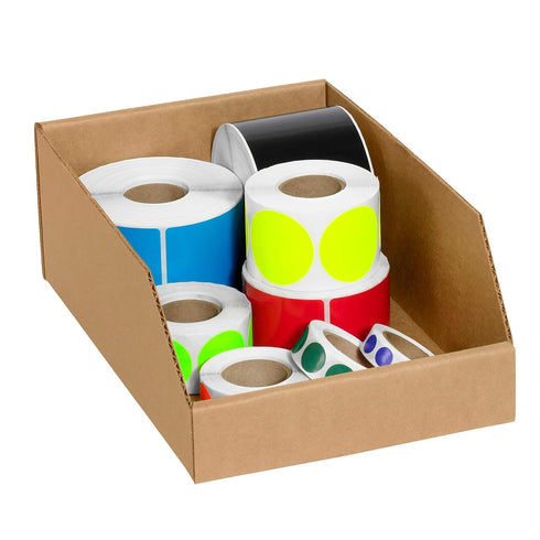 BOX USA Open Top Bin Boxes, 10" x 12" x 4-1/2", Kraft (Pack of 25)