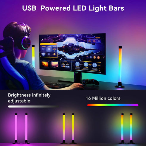 Ledagic Led Light Bar with Music Sync, Color Changing TV Backlight App & Remote Control, IC+RGB & W Smart RGB Light
