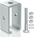 4 Pack Channel Trolley Track Support Hanger Bracket for 1-5/8" Strut Channel, Heavy-Duty Steel Support Bracket