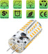 G4 LED Bulbs 12V 3W Bi-Pin, 48 3014 SMD, 20W Halogen Replacement, Silicone Coated, 220 Lumens, 10 Count