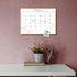 Dry Erase Monthly Calendar Whiteboard, 10.5"x 14.5" Gold Aluminum Frame, Magnetic White Board for Wall