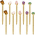 Glenmal 10 Pcs Crystal Pens, Inspirational Diamond Fancy Pens for Graduation Gift, Gold