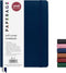 PAPERAGE Softcover Lined Journal Notebook (Navy), 176 Pages, Small 5.6 x 7.9 inches, College Ruled, 100 GSM