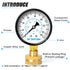MEANLIN MEASURE 0-150psi Water Pressure Gauge, 3/4" Female 2.5" Face Dial with Sealing Ring