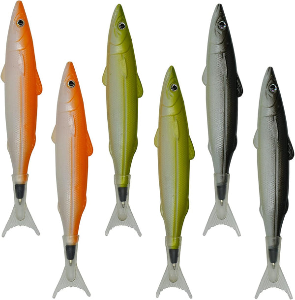 Maydahui 6 PCS Fish Ballpoint Pen - Creative Novelty Pens with Black Ink for School Office Home
