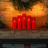 Homemory Red Acrylic Flameless LED Candles with Remote & Timer, Battery Powered, Fake Candles, Elegant Home Decor