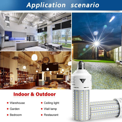 Mafuken 500W Equivalent LED Corn Light Bulb, 7500 Lumen, 60W Super Bright, E26/E27