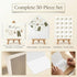 Loyoot 50 Pack Neutral Baby Shower Thank You Cards with Envelopes Stickers, Blank Note Baby Cloth Thank You Notes
