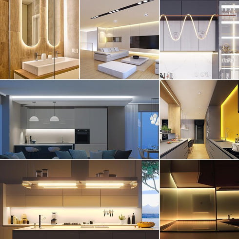 IP65 14W/m 16.4FT DC12V 6000K 528LED/m 90+ 10mm Dimmable BTF-LIGHTING FCOB COB LED Strip Flexible High Density Uniform
