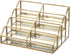 Hipiwe Mirrored Glass Business Card Holder Gold Business Card Display Stand for Desk