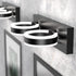 Fixtures,15inch 2 350 LED Bathroom Light Black Vanity Lights, Modern Light Acrylic Wall Sconces, Rotatable Wall