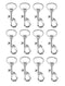 BRUFER Swivel Eye Snap Hook Bolt Snap, Nickel Plated, 2" x 1/4", 12 Pack