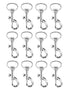 BRUFER Swivel Eye Snap Hook Bolt Snap, Nickel Plated, 2" x 1/4", 12 Pack