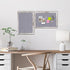 Gray Felt Cork Board, Decorative Hanging Boards with White Rustic Wood Frame, Vision Board for Office Home School