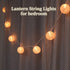 10 120V 9.83FT TIGOMOOV White Nylon Lantern String Lights, Plug in, White Wire, Waterproof Indoor Outdoor Hanging Fairy