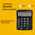 Lily' Home Jumbo 12 Digit Desktop Calculator - Solar Power, Large LCD Display, Dual Power, Easy-to-Read