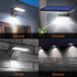 1050Lm IP65 2 104 3-Mode 120 Solar Wall Light Outdoor, Waterproof Type Optical Lens LED Lighting Wall Light with Fast