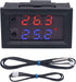 Twidec/DC 12V Programmable Temperature Controller -50 to 110 ? Red/Blue LED Display Heating/Cooling Thermostat with NTC