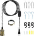 dimmer Lights19.69 Plug in Pendant Light Cord hanging light kit with switch,Farmhouse Hanging ft power cord length,Hemp