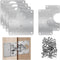 6 PCS Hinge Repair Kit Plate - Stainless Steel Cabinet Hinge Repair Plates with Mounting Screw Replacement Kit