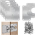 6 PCS Hinge Repair Kit Plate - Stainless Steel Cabinet Hinge Repair Plates with Mounting Screw Replacement Kit