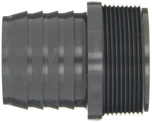 Spears 1436 Series PVC Tube Fitting, Adapter, Schedule 40, Gray, 3/4" Barbed x NPT Male