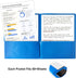 Habgp 100 Pack Plastic Folders with Pockets - 5 Color Heavy Duty Two Pocket Folder Business Card Holder for Office