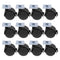 RUNROTOO 12pcs Office Chair Casters Swivel Furniture Roller Wheels with Brake Small Replacement