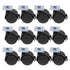 RUNROTOO 12pcs Office Chair Casters Swivel Furniture Roller Wheels with Brake Small Replacement