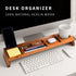 Natural Wood Desk Organizer, Multi-Compartment Wooden Organizers for Home, Office, Cubicle Accessories, Pencil Storage