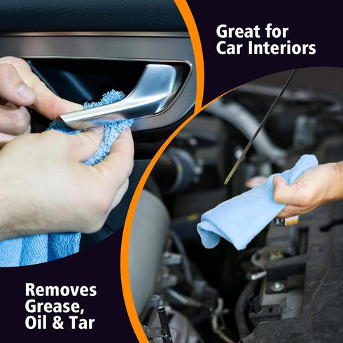 AIDEA Shop Towels, 55 Sheets Blue Microfiber Cleaning Cloth, Washable for Automotive, Kitchen