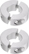 2pcs Double Split Shaft Collar for 17mm Shaft, Set Screw Clamp-On Collars for Stoppers and Timing Pulleys