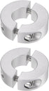 2pcs Double Split Shaft Collar for 17mm Shaft, Set Screw Clamp-On Collars for Stoppers and Timing Pulleys