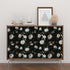 Black Floral Wallpaper Peel and Stick Vinyl for Cabinets, Waterproof Self-Adhesive Contact Paper for Kitchen Countertop