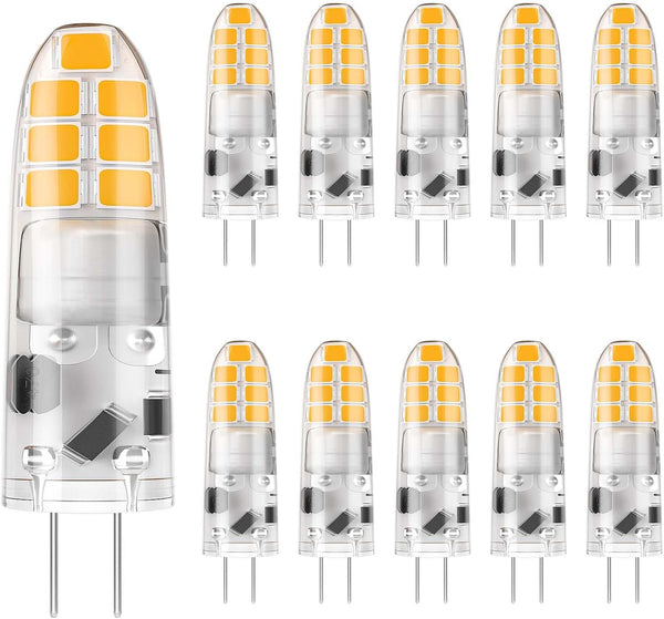 DiCUNO G4 LED Bulb 12V, JC Bi-Pin Base Light Bulbs 2W, Warm