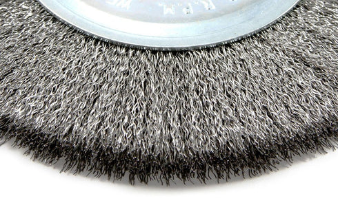 Forney 72743 Fine Crimped Wire Wheel Brush, 5-Inch with 1/2-Inch and 5/8-Inch Arbor