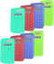 Basic Dual Power Calculator, 8 Digit Silicone Button Desktop Calculator (4 Colors, Set of 8)