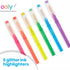 Ooly Oh My Glitter! Glitter Highlighter Pens Set of 6 - Neon Colors, Chisel Tip for Note Taking & Art