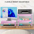 3 (PTT002-P), 1 Pack, WALI Computer Monitor Stand with Storage, Desk Monitor Riser Height Adjustable, Laptop Riser