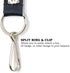 Vinylcation Hip Llama Lanyard Keychain and ID Holder - Durable Black Polyester Novelty Necklace (Llama)