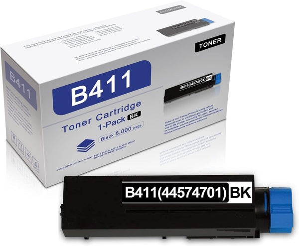 MB451W Black Toner Cartridge (1 Pack) Compatible Replacement for OKI 44992405 MB441 MB451 Printer