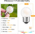 G40 Low Watt Small Led Light Bulbs 1.5w Small Edison Filament Led Bulbs 15 Watt Equivalent E26 Standard Base Warm White 2700K 150 lumen for Bedroom Bathroom Wall Sconces Table Lamp, 2 Pack by Grensk
