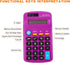 PATIKIL Basic Calculator, 8 Digit LCD Display, 4 Function Small Desktop Calculator, Battery Powered, Handheld, Purple