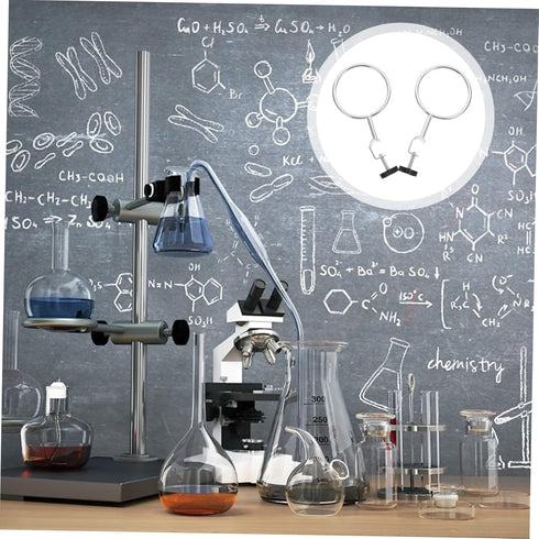 2pcs Hoop Experiment Support Ring, Closed Ring Laboratory Support Stand Clamps for Beakers, Iron Accessories Cook