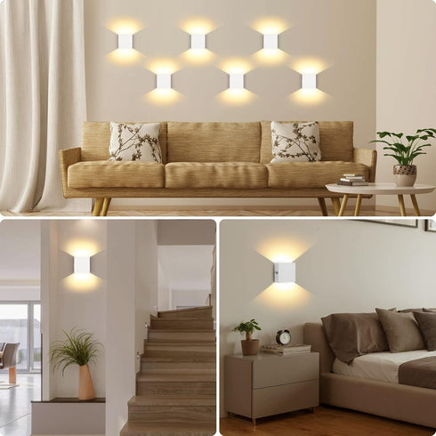 LG9939108 Lightess Battery Wall Sconce Touch Control, LED Wall Lights Rechargeable, Up Down Wall Mount Lights
