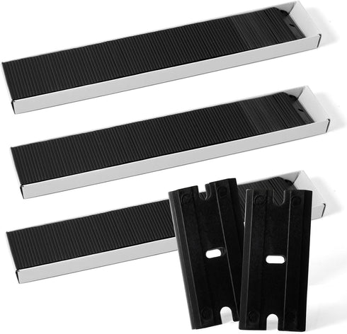 NEWISHTOOL Black Plastic Razor Blades, 300 PCS Double Edged Replacement for Scraper