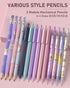 Nicpro 47PCS Aesthetic School Supplies in Big Capacity Pen Case, Cute Pastel Mechanical Pencils 0.5, 0.7, 0.9 & 2mm Lead