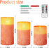 Flameless Candles with Remote, Orange Candles Battery Operated with Timer, LED Candle for Mantel Bedroom Coffee Table