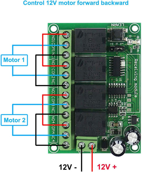 12V 4 433Mhz 10A EV1527 Channels Wireless Remote Control Switch with Industrial watterproof Transmitter Relay Module